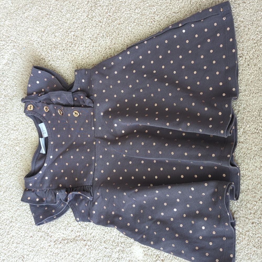 Tahari Kids Girl Top Size 3T Brown Gray Gold